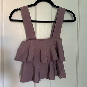 Zara Lavender Ruffle Tank Top